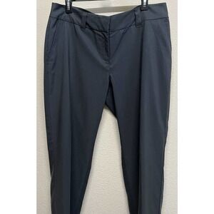 Eileen Fisher Size L Trouser Pants Tencel Blend Gray Lightweight Slim Leg